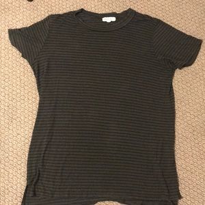 Green and black stripe Hope Ave. shirt